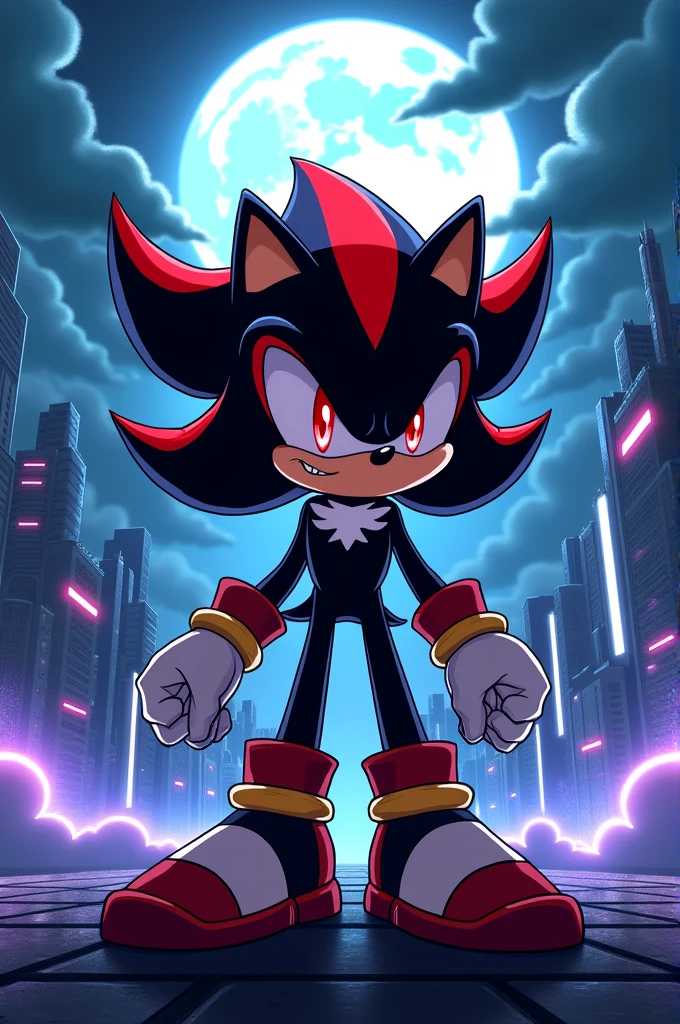 Generame un shadow the hedgehog epico cartoon