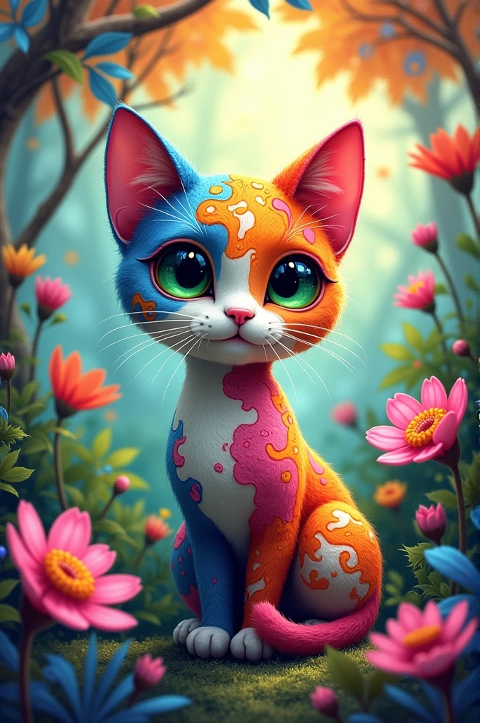 Painted cat