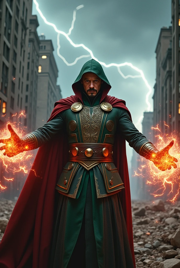 Dr doom(Robert Downey Jr) vs Doctor Strange(Benedict Cumberbatch)