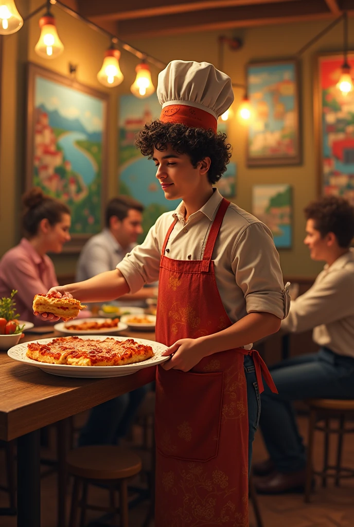 A character named Jaimico for a restaurant that sells lasagnas