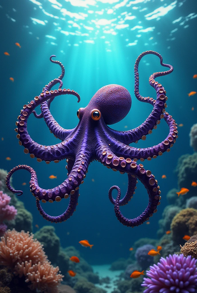 Image of a purple and black octopus grabbing the word “OctaCell”