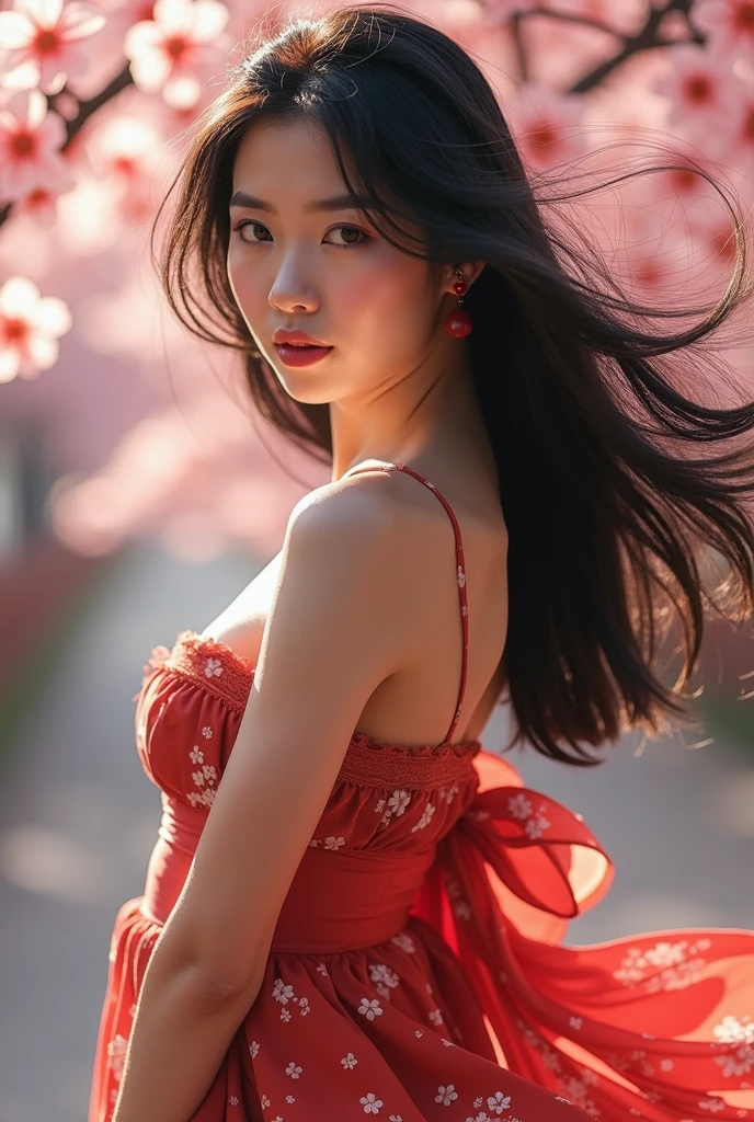 Japanese woman with , the most realistic photo, big breastshalos are big