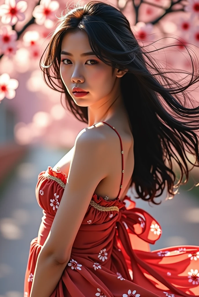 Japanese woman with big breasts, the most realistic photo, big breasts, nipples, halos are big
