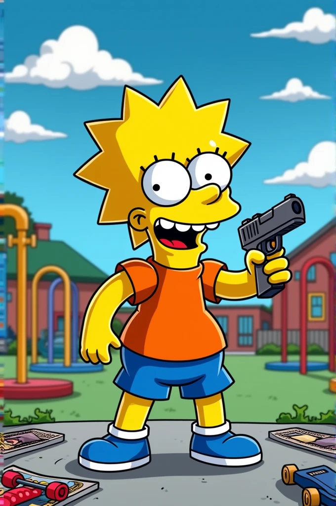 Bart Simpson with a gun