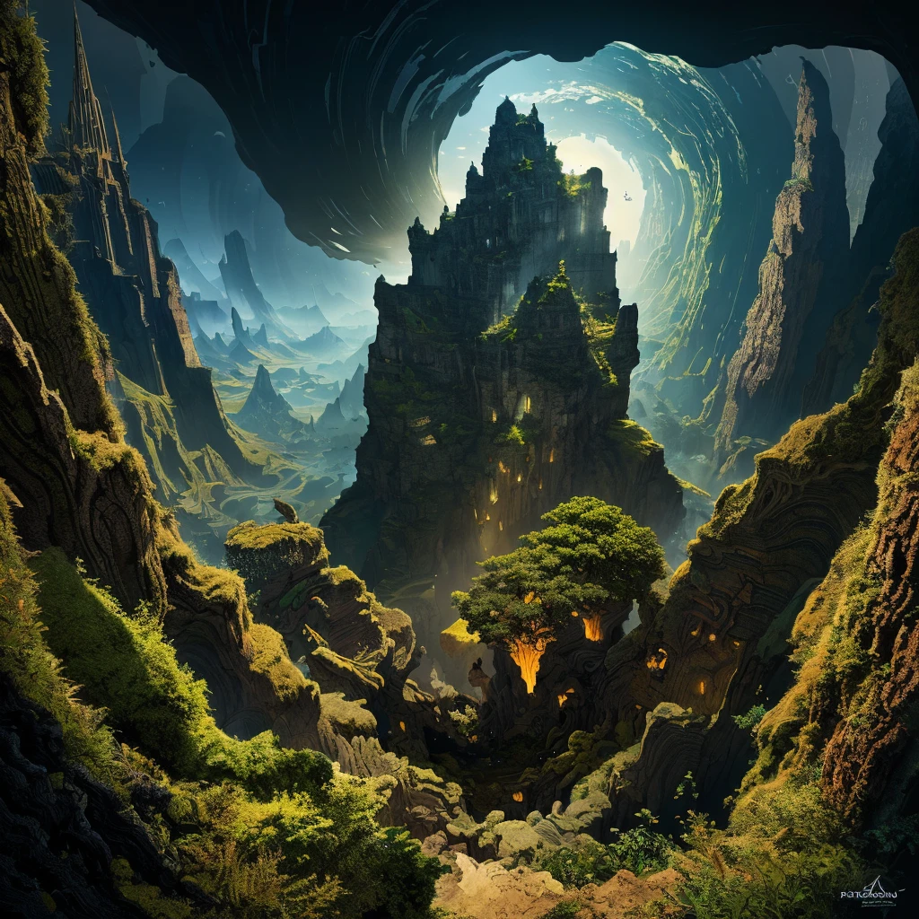 masterpiece, best quality, (extremely detailed CG unity 8k wallpaper), (best quality), (best illustration), (best shadow), absurdres, realistic lighting, (Abyss), beautiful detailed glow, art by PeterMohrBacher,
