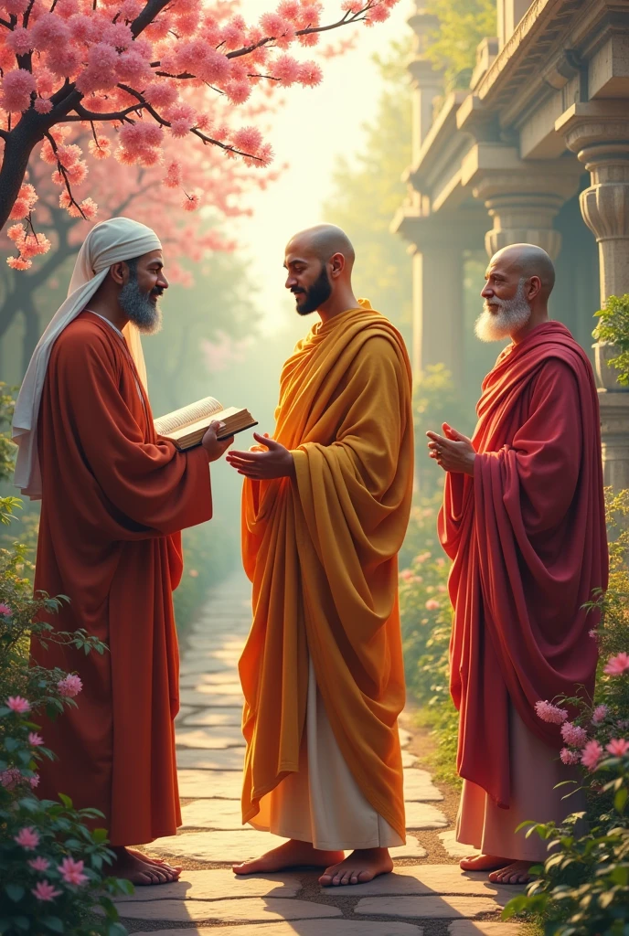Create an image about the 5 ethical systems, but separated , don't put them together : Islam, Buddhism, Christianity, Buddhism y el hinduismo, Make them striking images