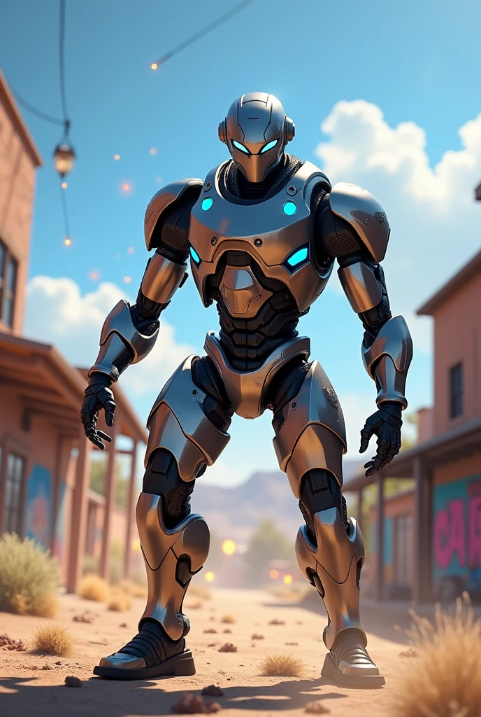 Ethan robot call of duty Mobile en el mapa de standoff wallpaper pc