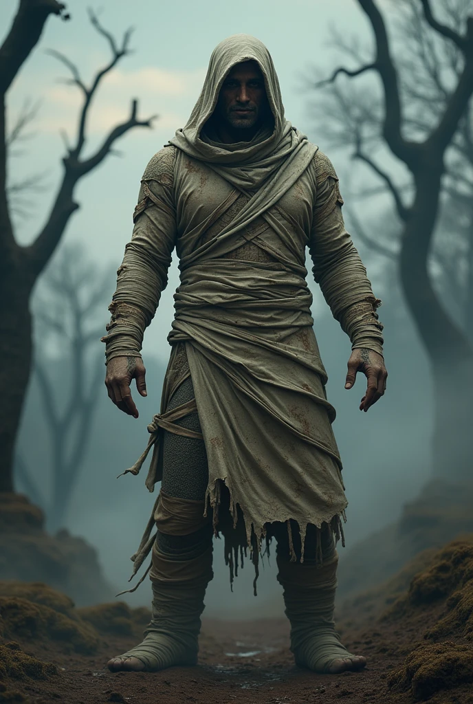 Pubg creacter in mummy suite write a Sycostyles in background