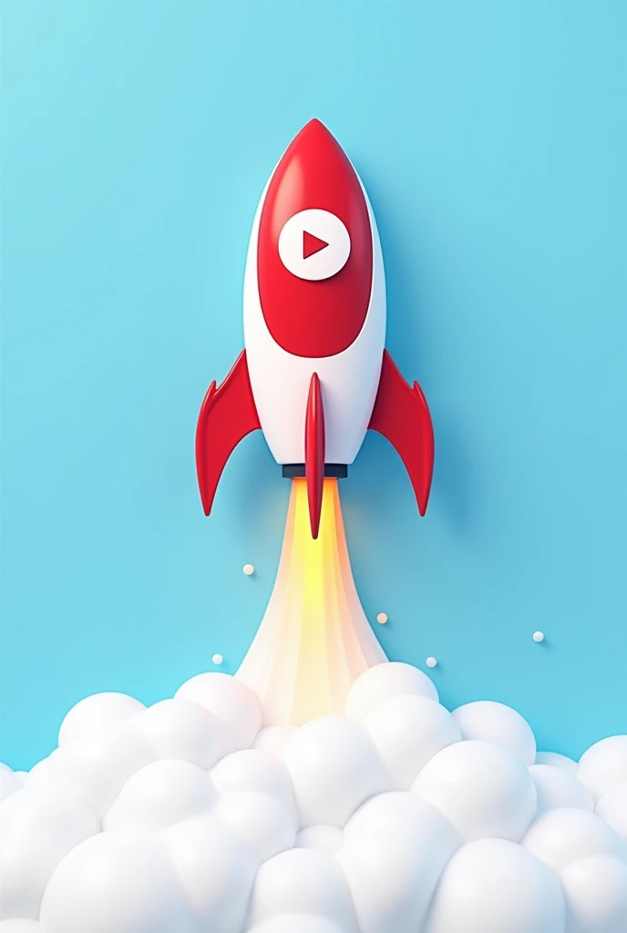 Create a logo of YouTube symbol boosting like rocket