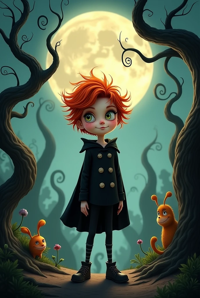 Robin in the style of Tim Burton