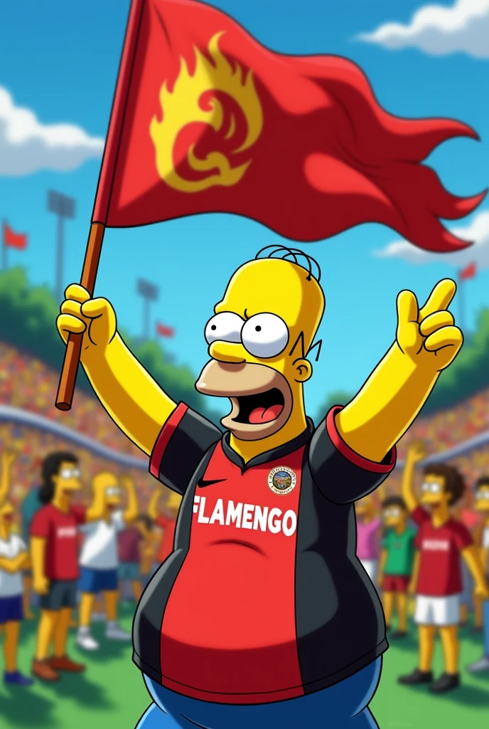 Homer Simpson a Flamengo fan 
