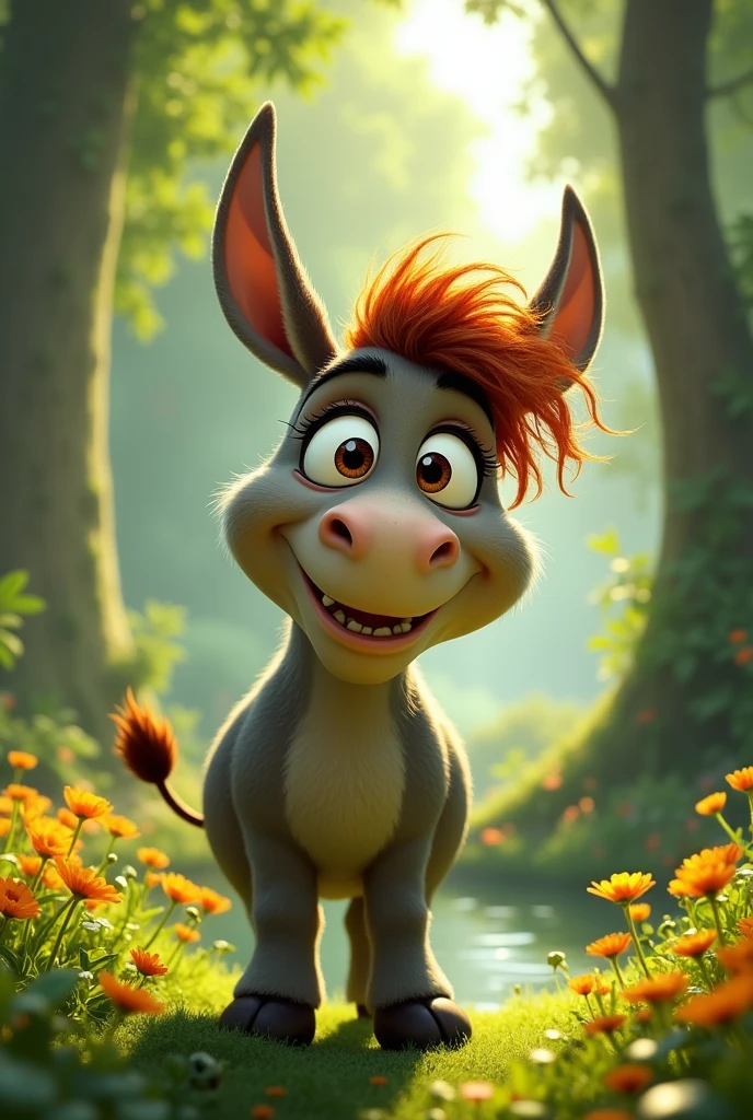 Shrek's Donkey with Curly Hair