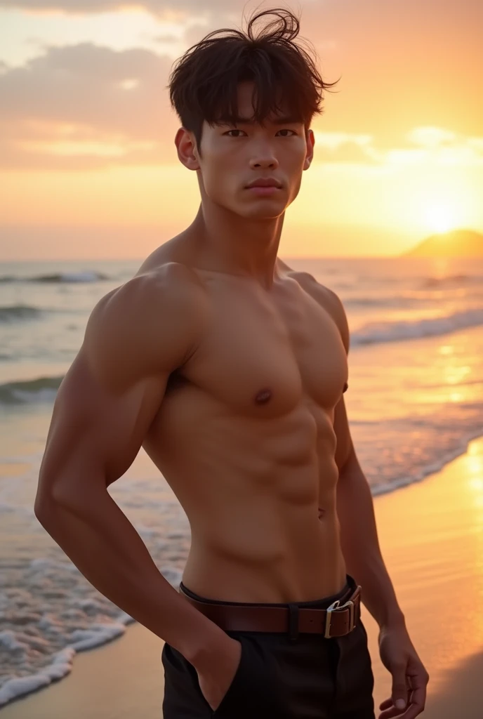 strong and muscular south korean boy naked