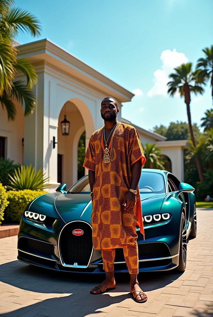 Igbo rich man in his new  bugatti 