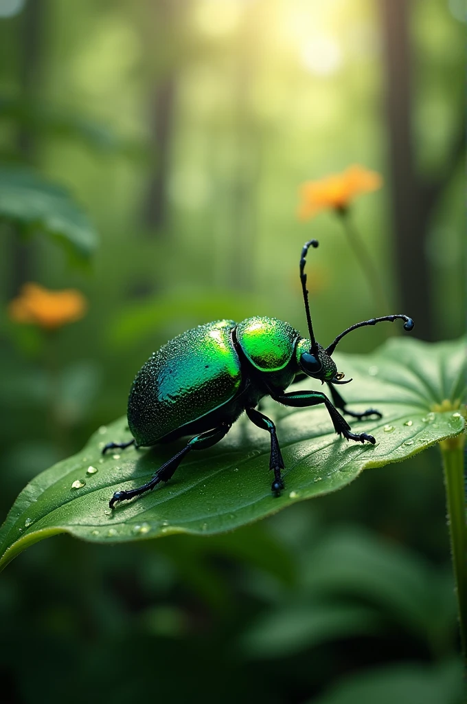 green beetle