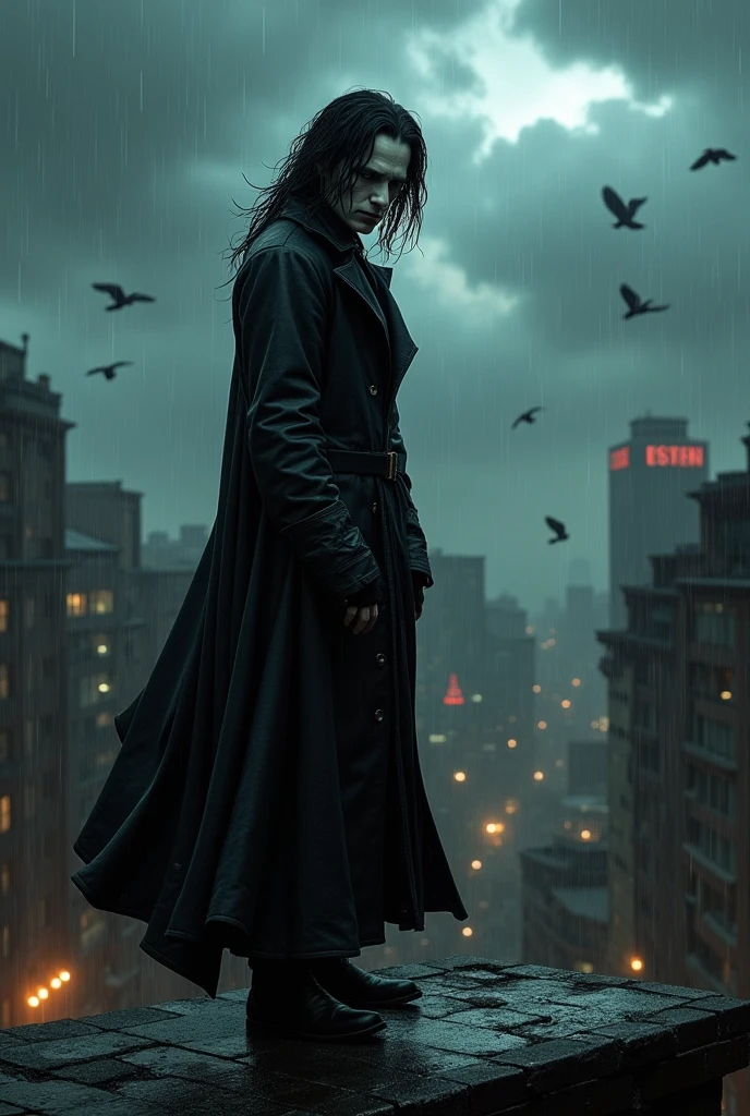 Eric Draven in the style of Zack Snyder