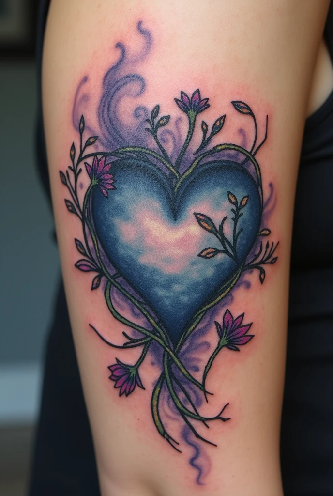 Create a tattoo that expresses the pain of living with the loss of a beloved family member