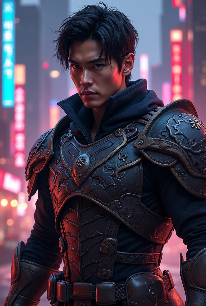realistic art of the character KANG JIN HYUK from solo max level