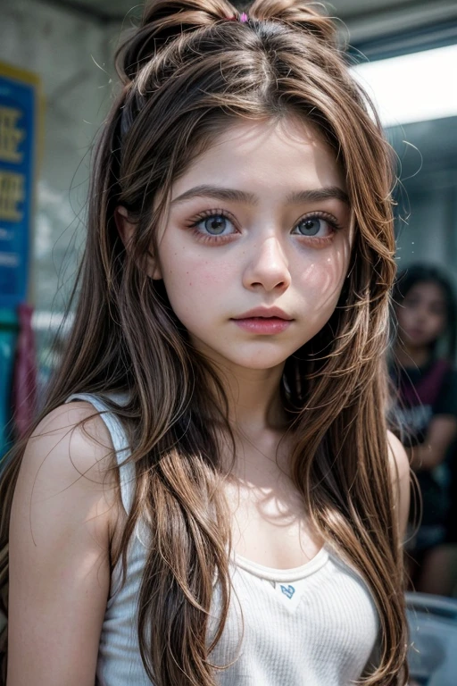 Karol Sevilla, war machine, teenager , beautiful, perfect body, small breasts, traveling to the past ( long brown hair) ,