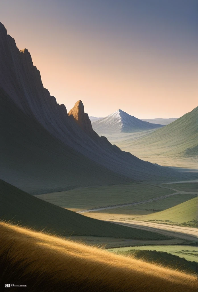 Create a cover that says Spanish, of a landscape or some character