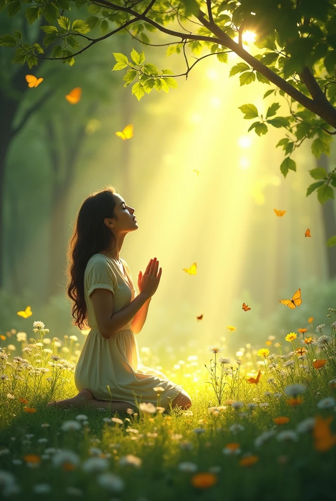 create an image that represents the power of prayer