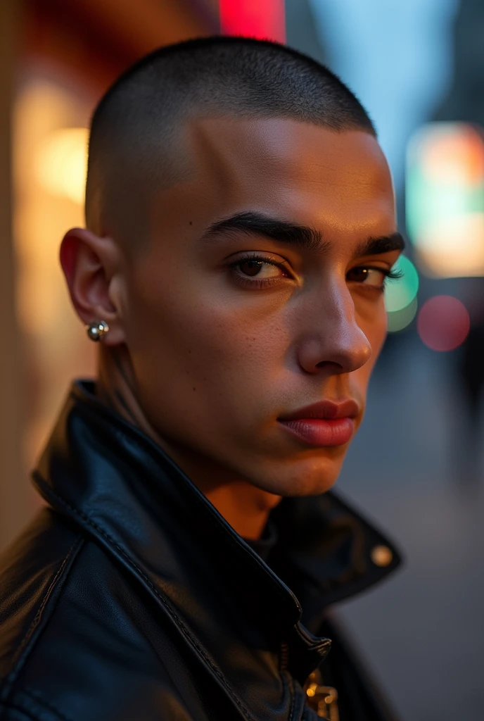 benito, badbunny, stylish haircut, sharp jawline, UHD, masterpiece, accurate, anatomically correct, textured skin, super detail, high details, award winning, high quality, best quality, highres, 16k