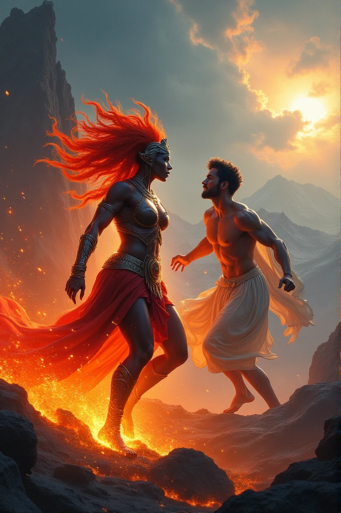 Pele fighting Hermes