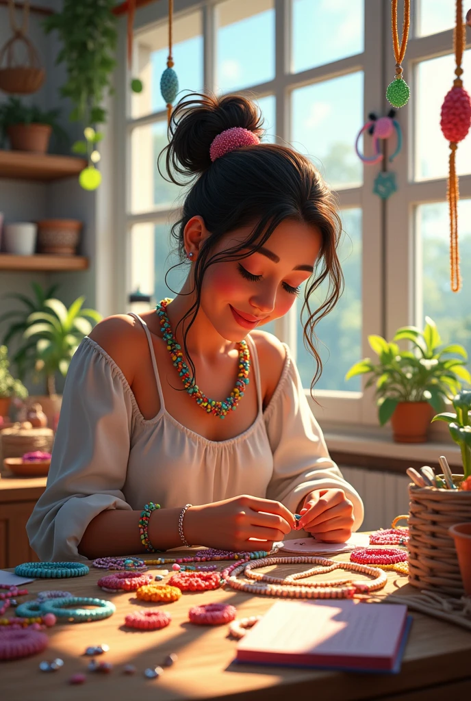 create an image of a company whose name is: "LL Acessorios" and the main specialty is making bracelets and macrame cords
