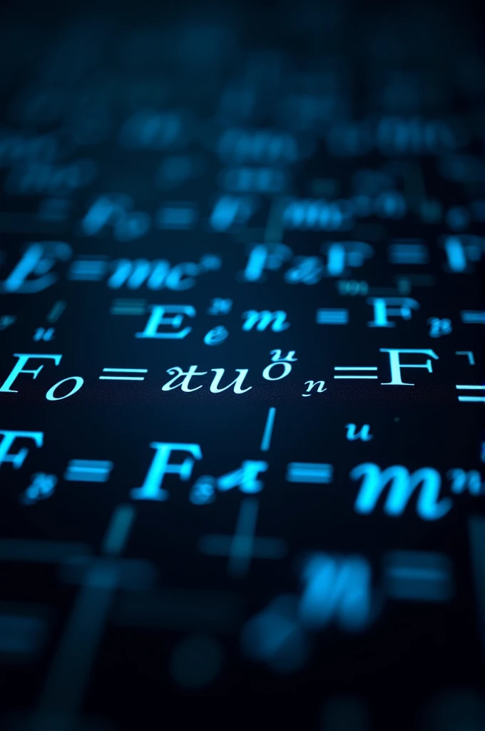 An image of all the physics equations or the ones you can line up with a black background and blue letters is for a YouTube cover photo