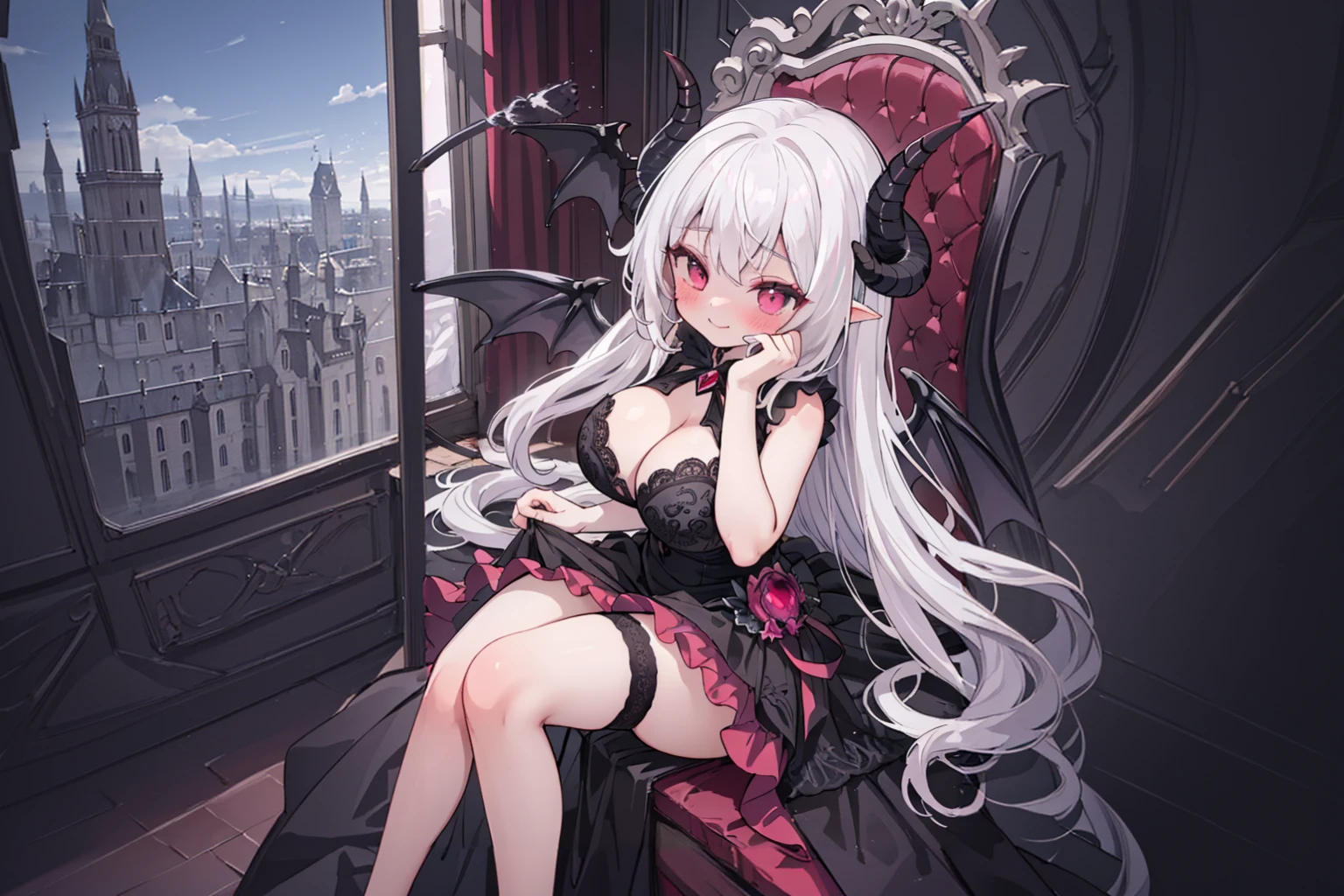 background, nobody, castle, European style, throne