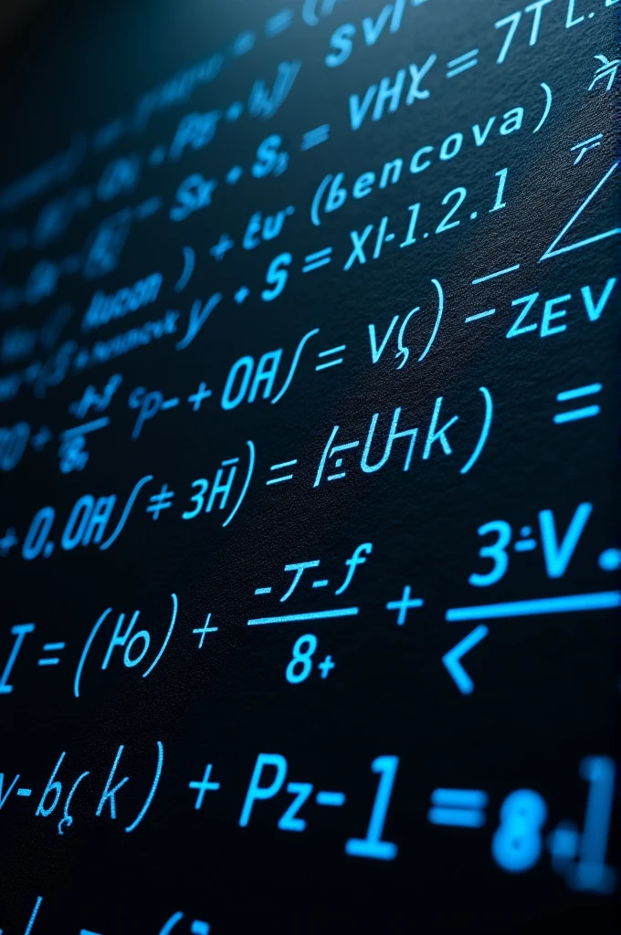 An image of all the physics equations or the ones you can line up with a black background and blue letters is for a YouTube cover photo 
