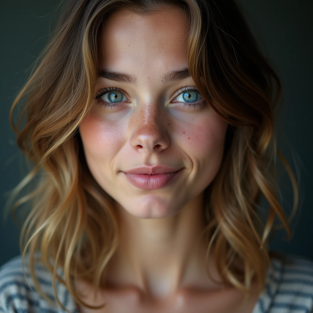 19 year old woman with blue eyes and hair
