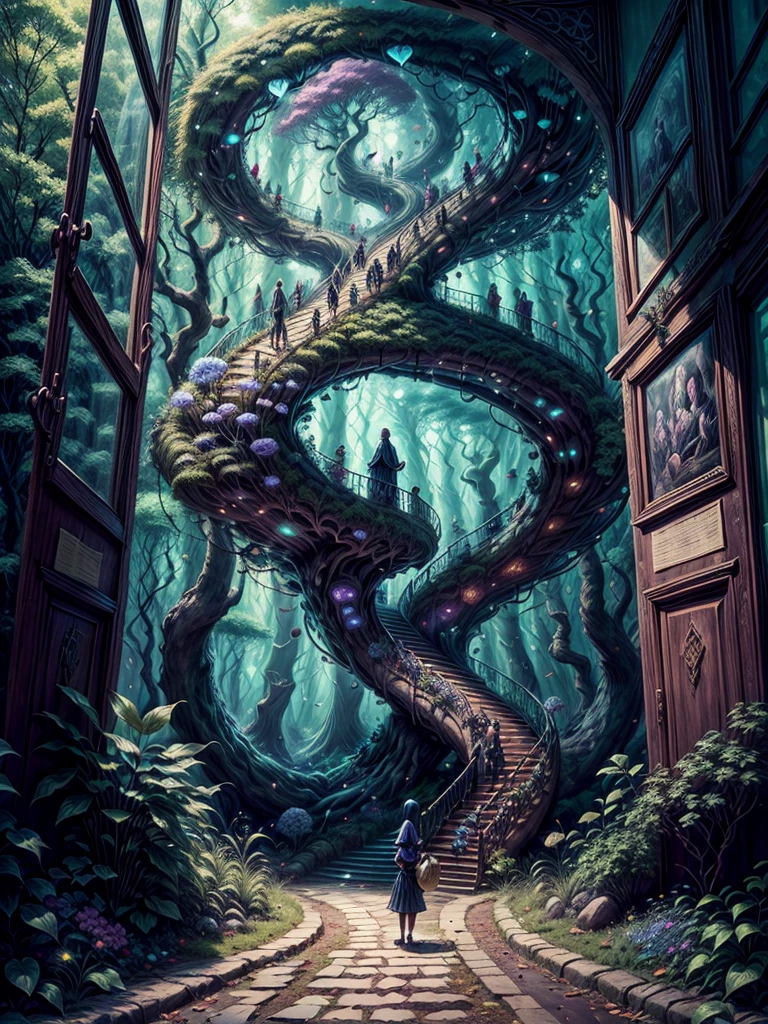 a magical school called: Enchanted School of Magic and Mystery. It was a special place where the children of villains and princesses studied together, learning to coexist, despite their differences and distinct heritages.
The school was located in the heart of a magical forest, surrounded by talking trees and flowers that changed color with the seasons. The corridors were decorated with portraits that moved and murmured wise advice to the students passing by for their classes.