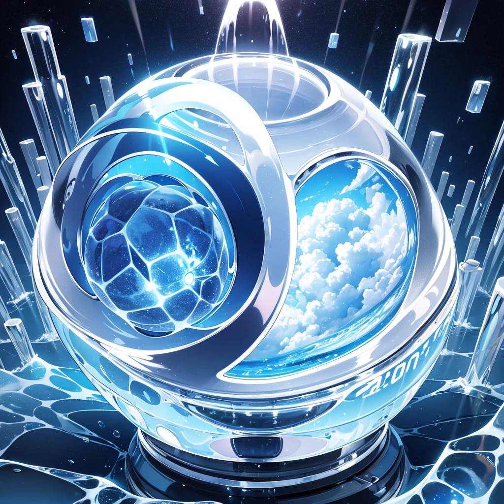 an organic cube, molecular water, plasma,  Silicone, rises into the atmosphere 