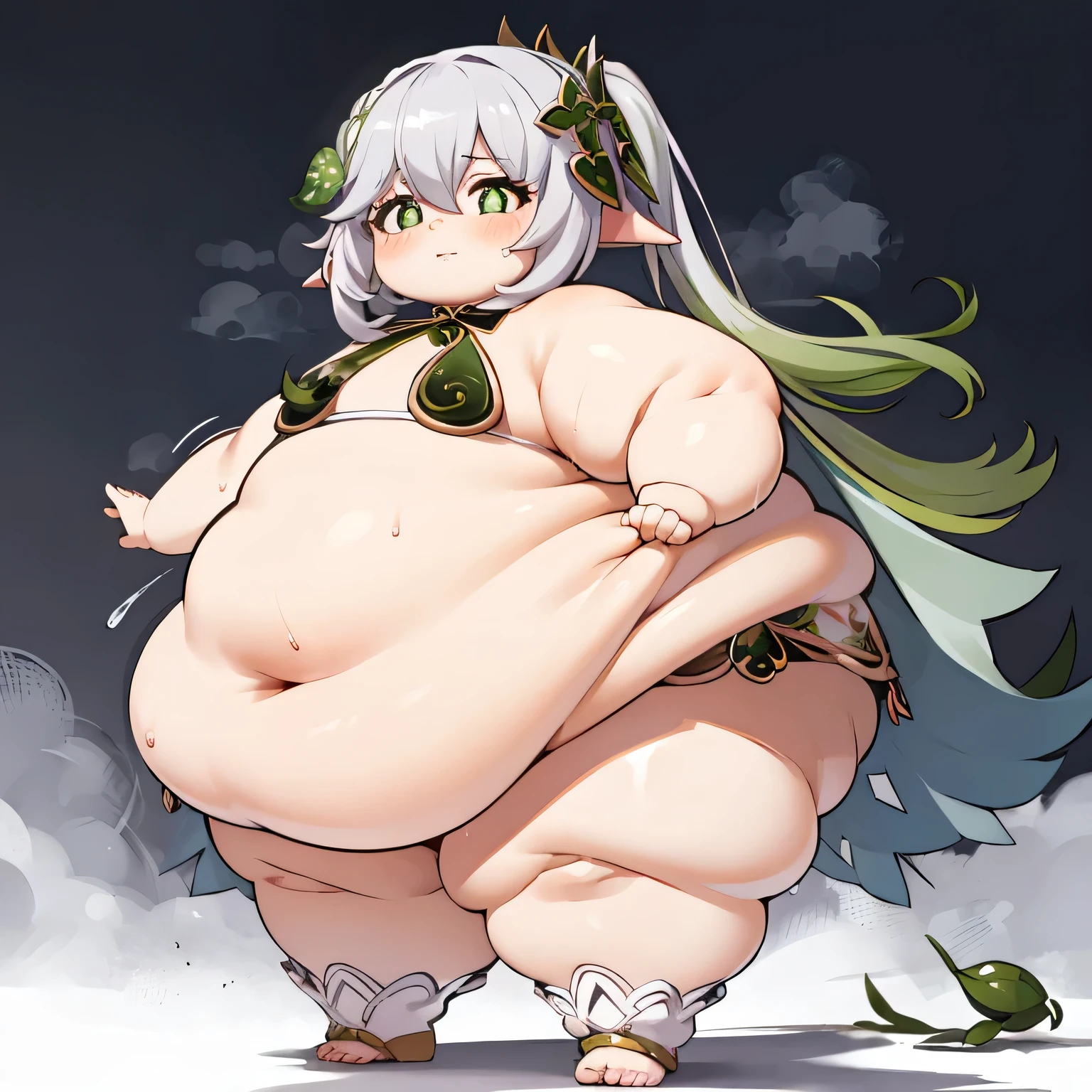 obese Nahidadef, obese body, obese thighs, fat belly, big cheeks, fat arms, obese arms, Whole body, bed bottom, detailed background, High details, HD, fat tracer, huge hips, perverted, morbid obesity, blushing, nervous, sweat, Soft obese, soft tracery, dirty body, slob, cara blushing, touching his/her obese belly, belching,morbidly obese, sweating, cow niña, blob, walking, niña de 6 años, panza tocando el suelo, tambaleando al caminar, agotada, muy obesa para caminar, fondo de su habitación detallada, nude, sin ropa, nsfw, bikini de cerdita, cuerpo desnudo, panza morbida tocando el suelo, inmovilizada,
