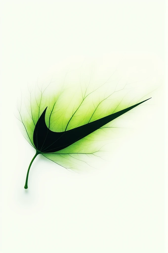 Create a fusion of the Nike brand logo and a tree leaf.