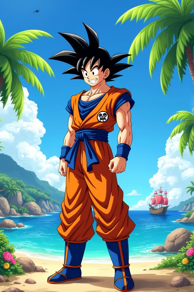 Goku in once piece style