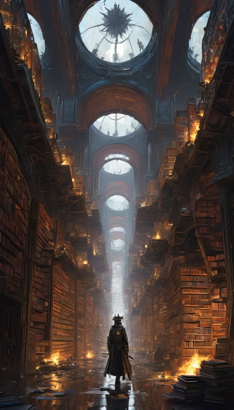 hell's library, art inspired by Wadim Kashin