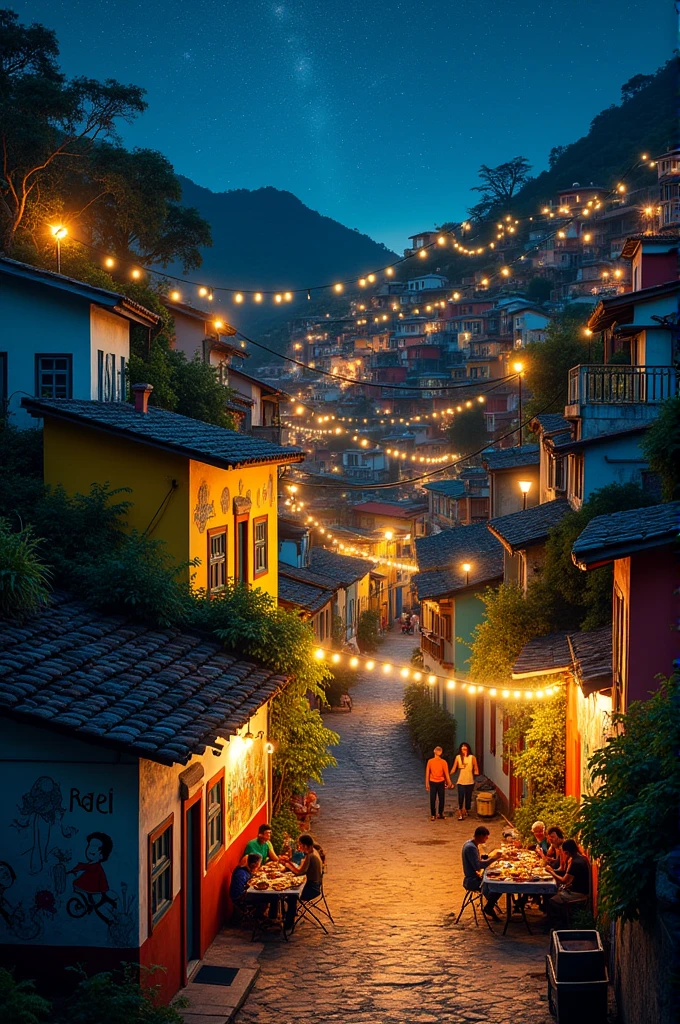 Favela at night 
