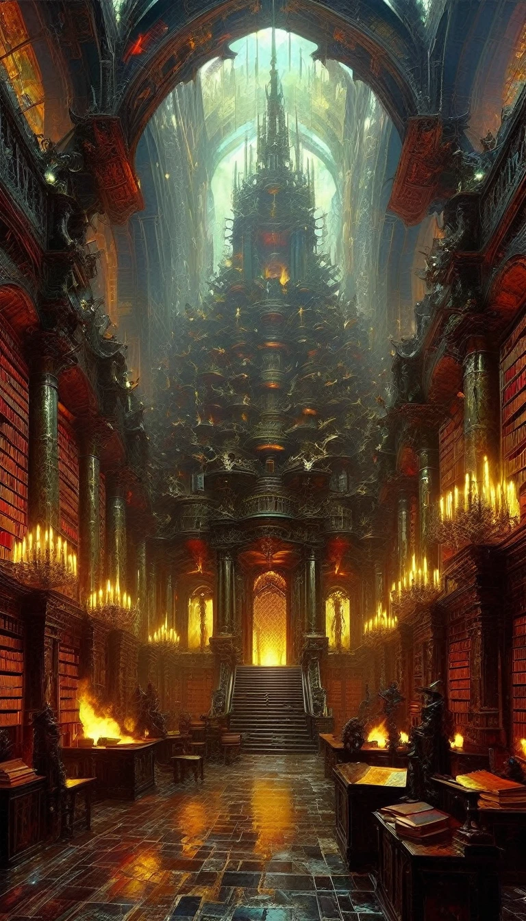 hell's library, art inspired by Wadim Kashin