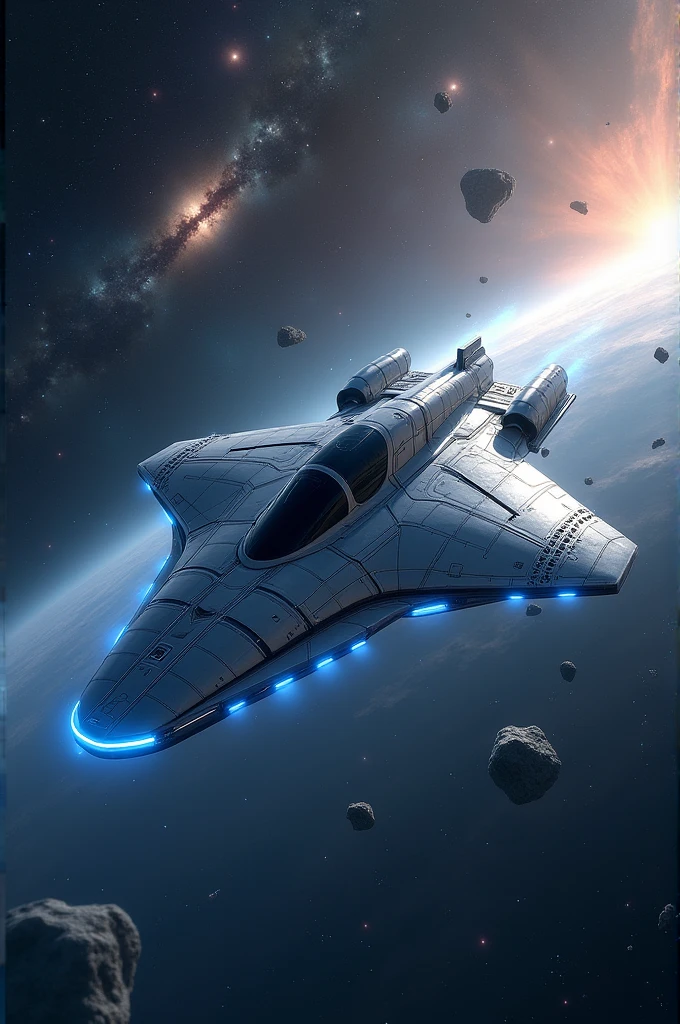 A spaceship in space