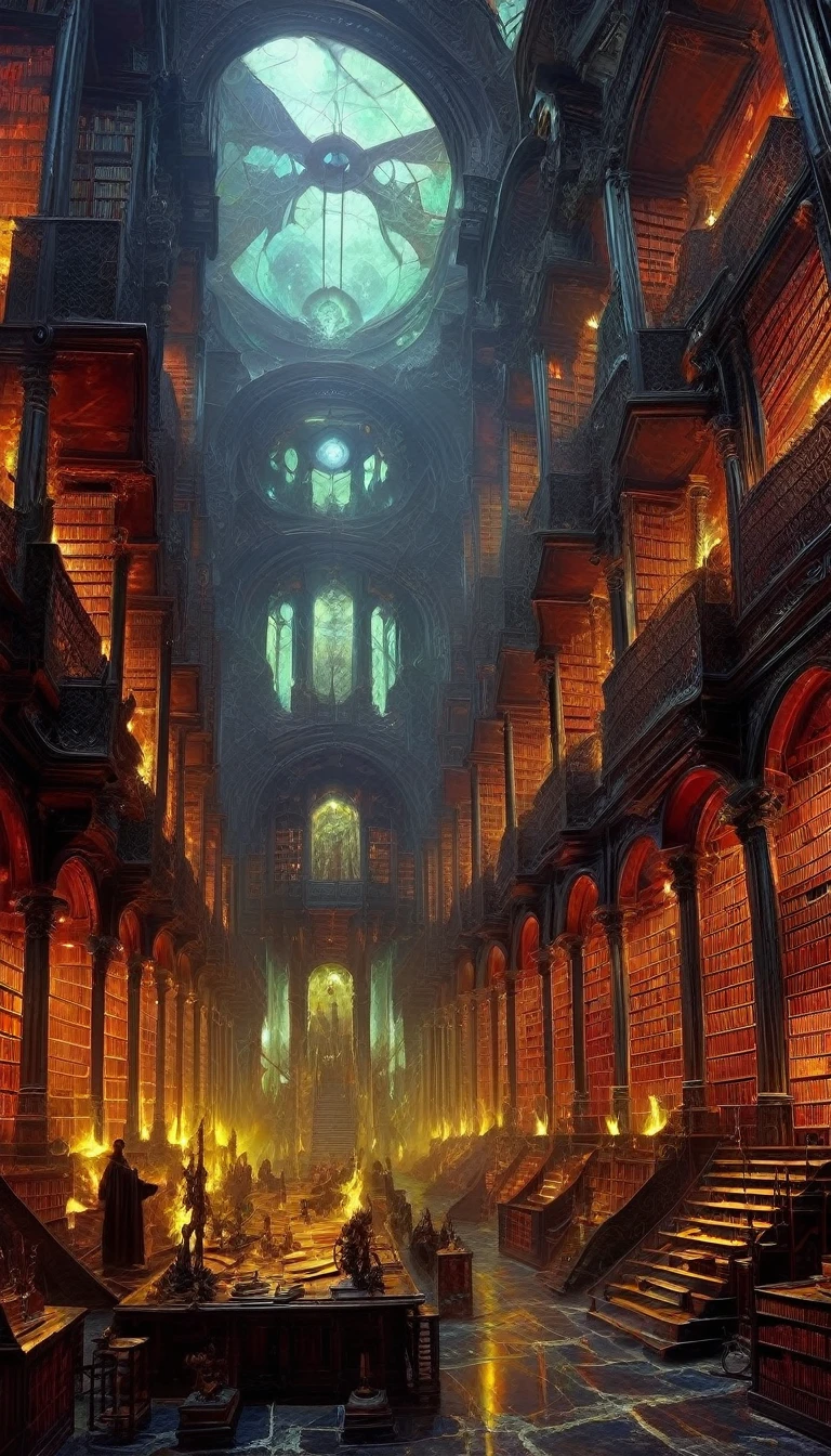 hell's library, art inspired by Wadim Kashin