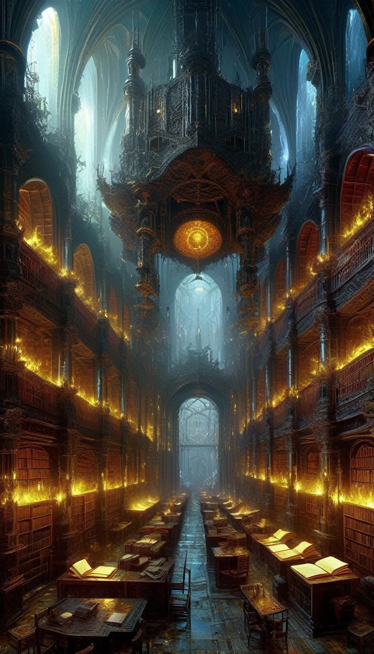 hell's library, art inspired by Wadim Kashin