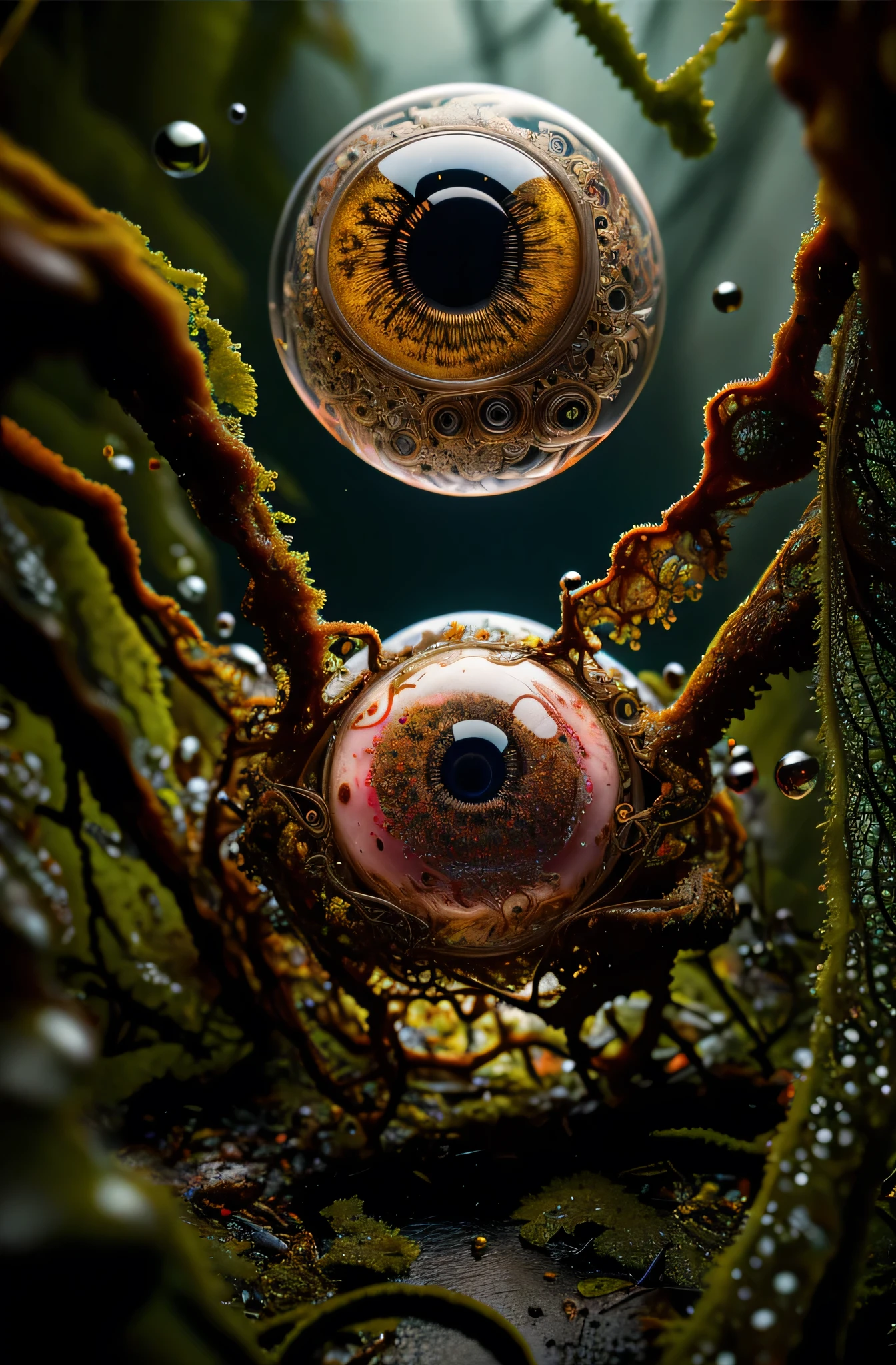 ((best qualityer)), ((work of art)), (highy detailed), disgusting person of body horror, brain explosion in a nuclear blast, brain is gray, male eyes sparkle, Guts on the ground, Blood is everywhere, at the forest, full body shot shot, beautifully intricately detailed, DOF, realistic light, realistic shadow,