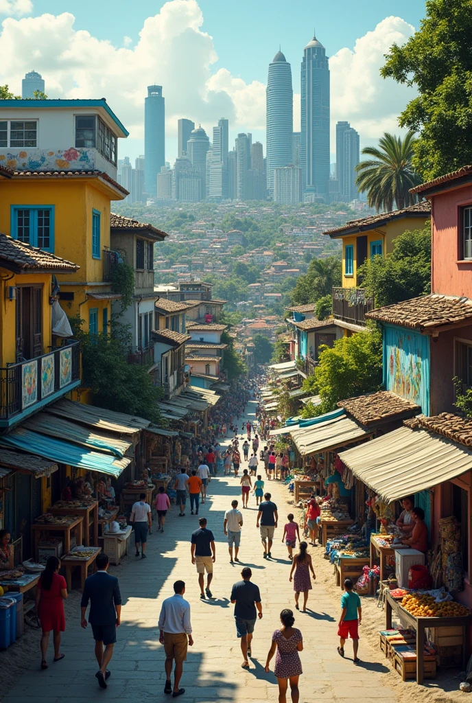 Structure of Latin American cities, including favelas