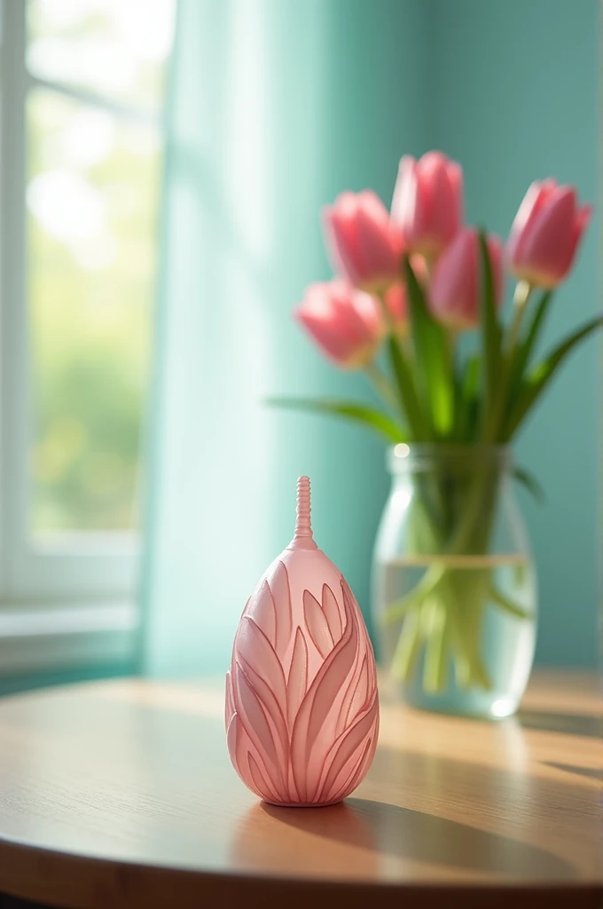 A menstrual cup with a tulip design, named Wondercup