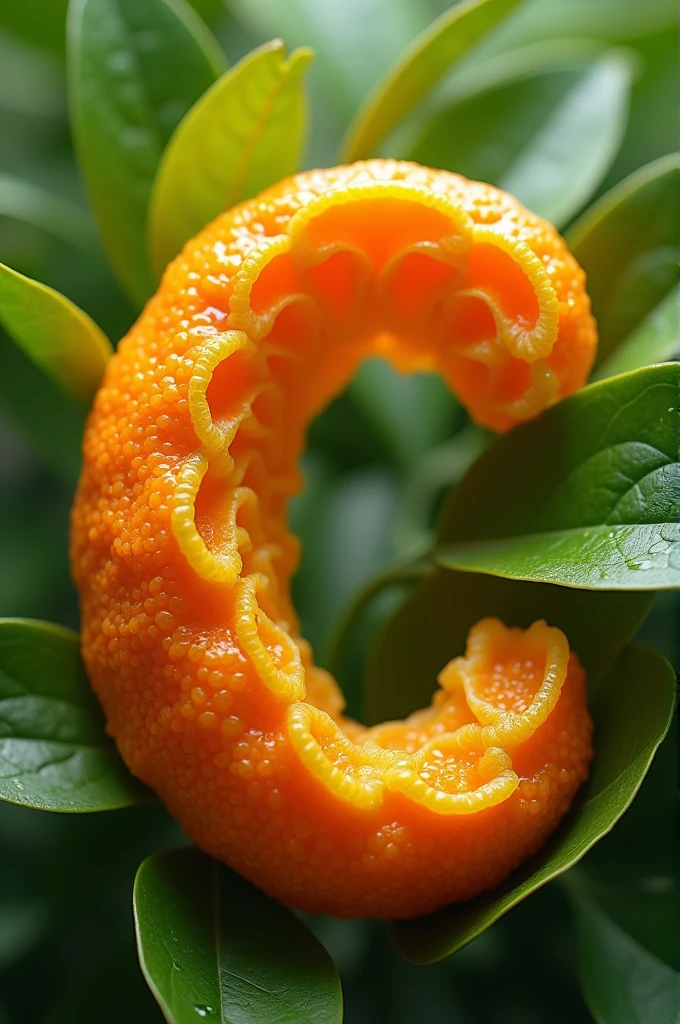 Letter C with mandarin peels