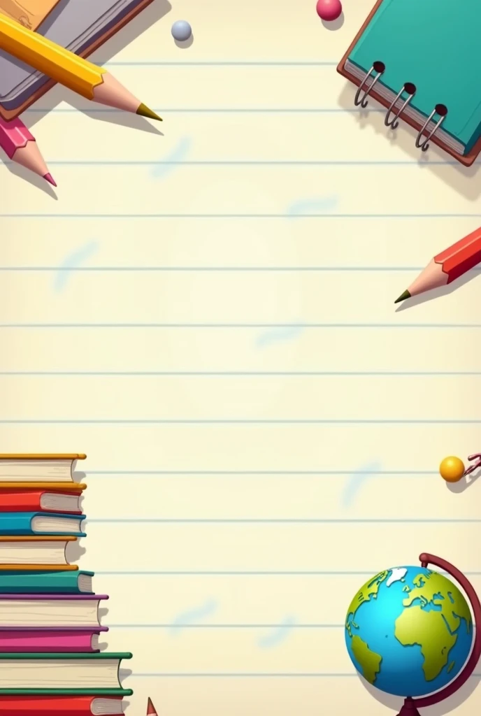 Cerat a buner for a YouTube channel which name is cultura generalizada, the baner should look like a notebook paper and have in the coners stuuf related to scholl, learning sight as books, pencil,globes, books and others