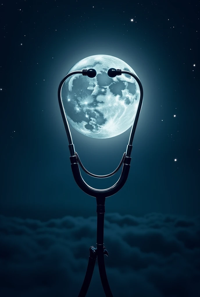 Moon in a stethoscope