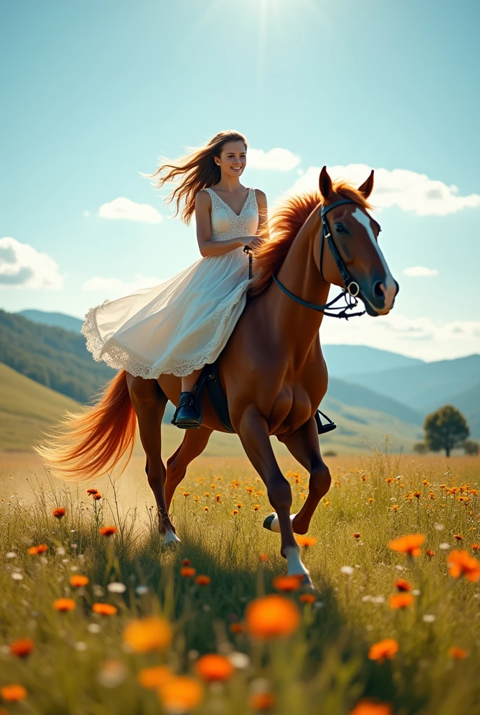 I'm riding a horse